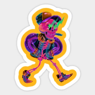 Pink Skull Sticker